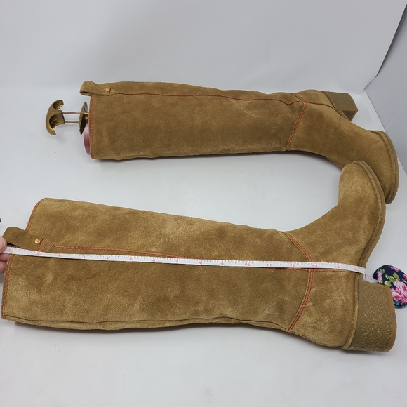 Kate Spade Chestnut Brown Suede Women's Tall Boots - Picture 7 of 11